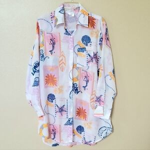 Live 4 Truth Beachy Tropical Tunic Swim Coverup - Size Large